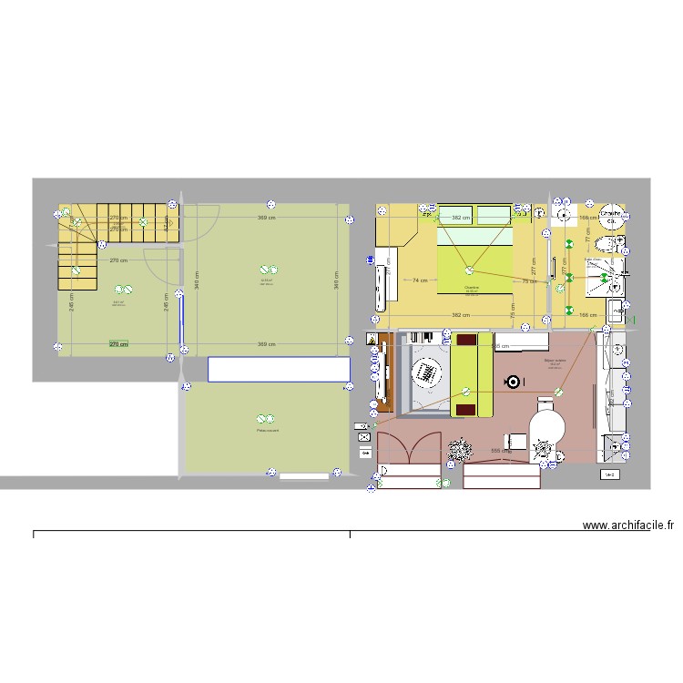 heron aménagé rdc. Plan de 0 pièce et 0 m2