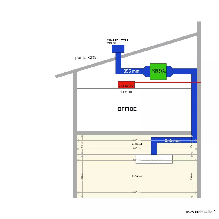 LE JARDIN CASSETTE OFFICE . Plan de LE JARDIN CASSETTE OFFICE . Plan de