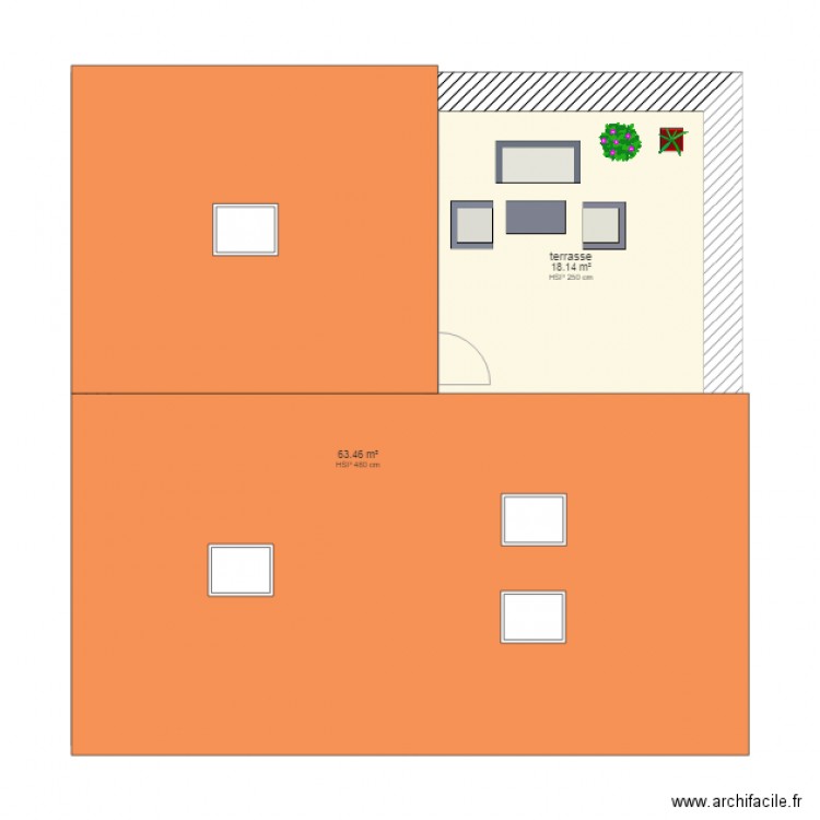 camares. Plan de 0 pièce et 0 m2
