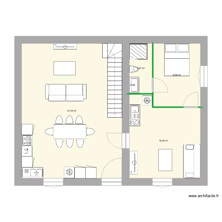 essai amenagement RDC 2. Plan de 
