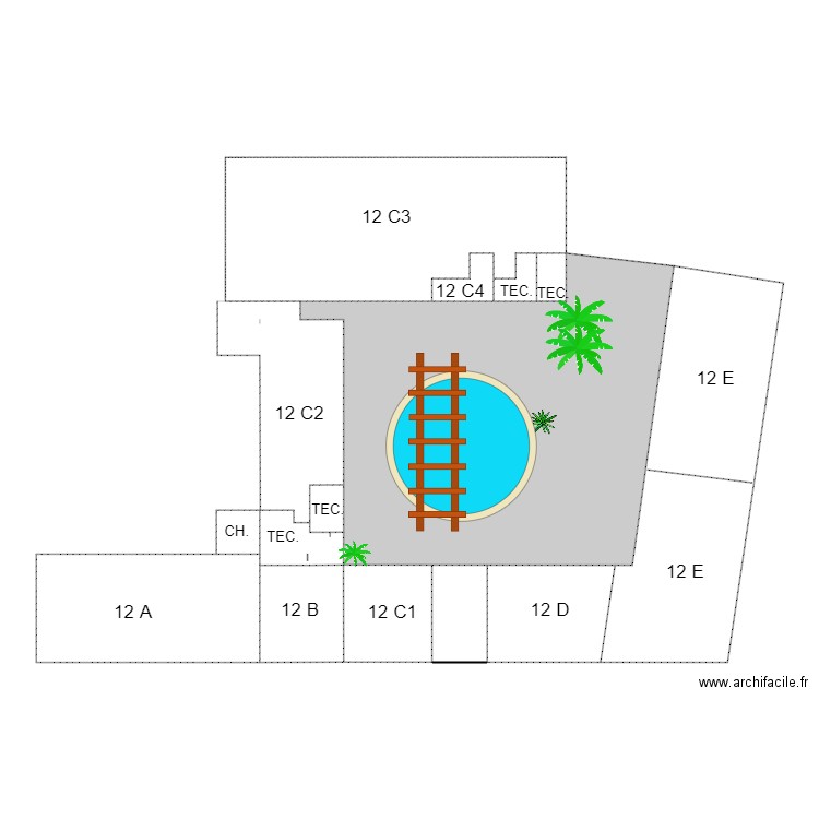 Forestell extérieur étang. Plan de 0 pièce et 0 m2