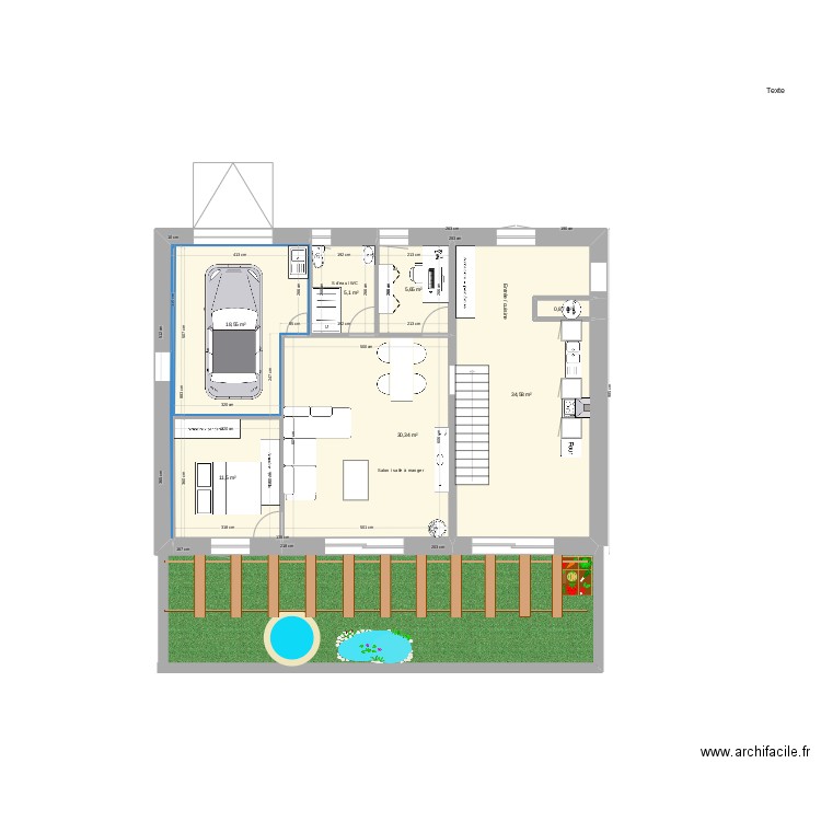 ma maison maçon. Plan de 15 pièces et 208 m2