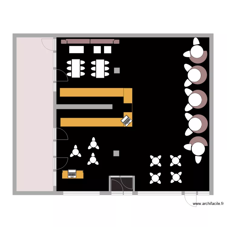 El Gato Côté Bar Avec table. Plan de El Gato Côté Bar Avec table. Plan de