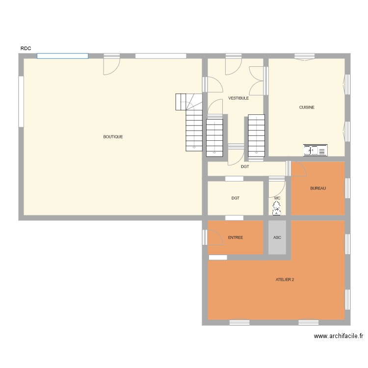 LEYLAVERGNE RDC. Plan de 0 pièce et 0 m2