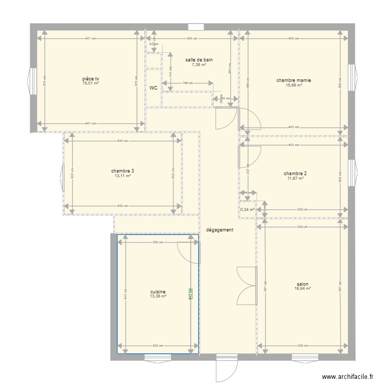 GIGNAC ORIGINAL. Plan de 14 pièces et 117 m2