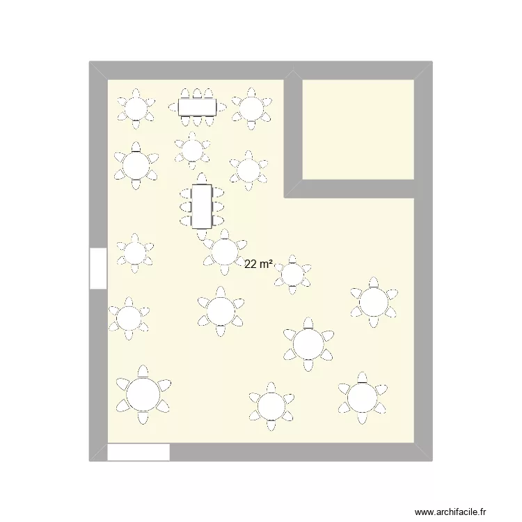 Les oliviers. Plan de 1  et 22 m²