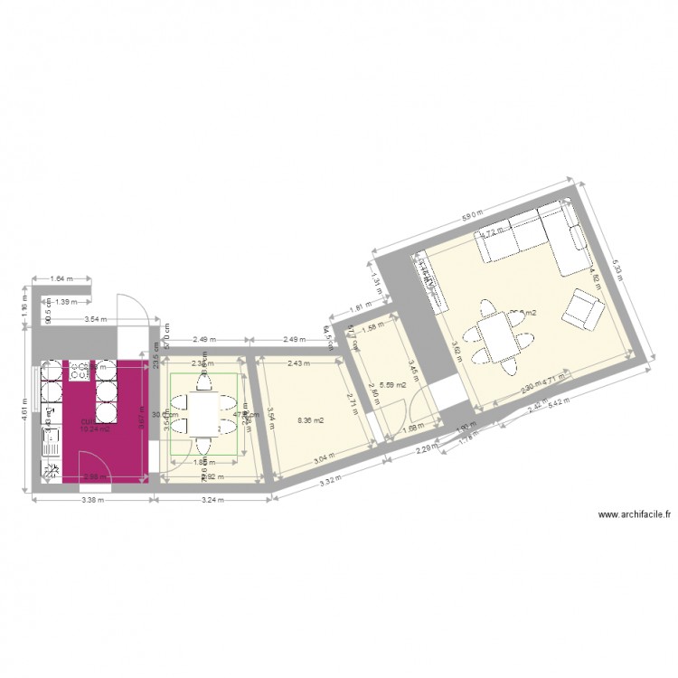 reynaud 604 Michele. Plan de 0 pièce et 0 m2