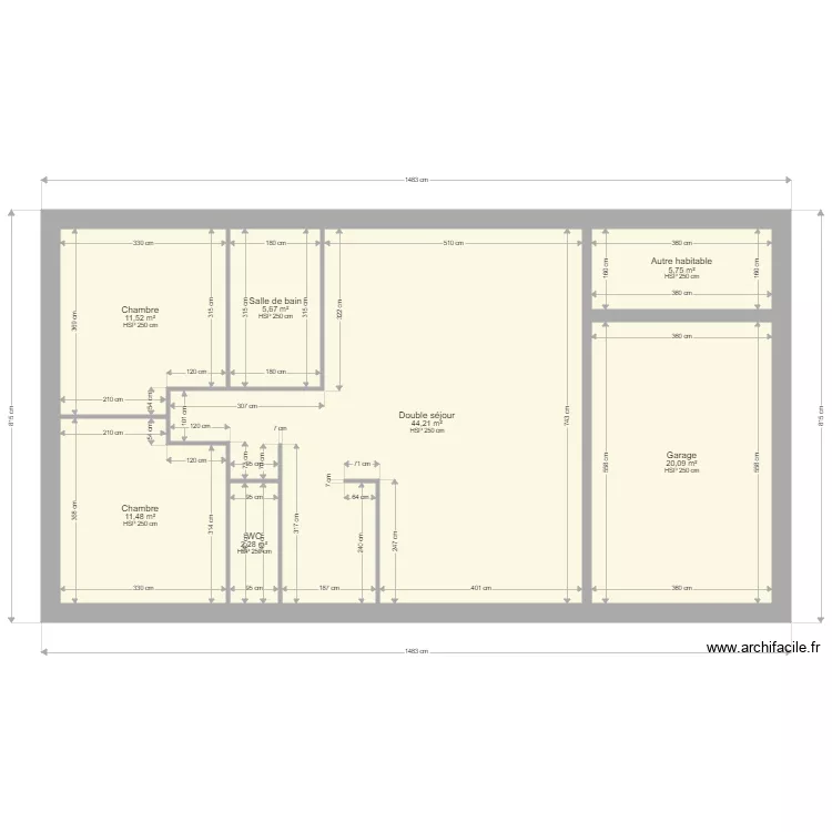 maison location. Plan de 