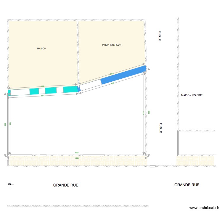 PLAN DE MASSE CLOTURE COTE DANS LES 3D . Plan de 0 pièce et 0 m2