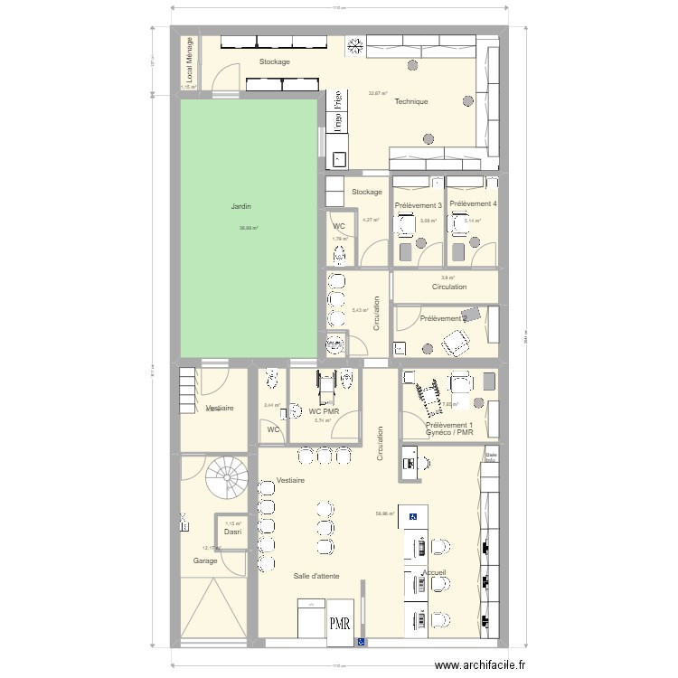 Chambly c. Plan de 17 pièces et 194 m2