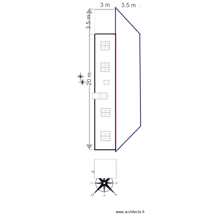 FACADE  Nord Ouest  Pl coupe. Plan de 0 pièce et 0 m2