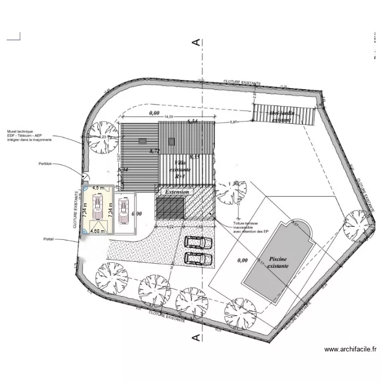 Garage_Urbanisme. Plan de 2 pièces et 54 m² Garage_Urbanisme. Plan de 2 pièces et 54 m²