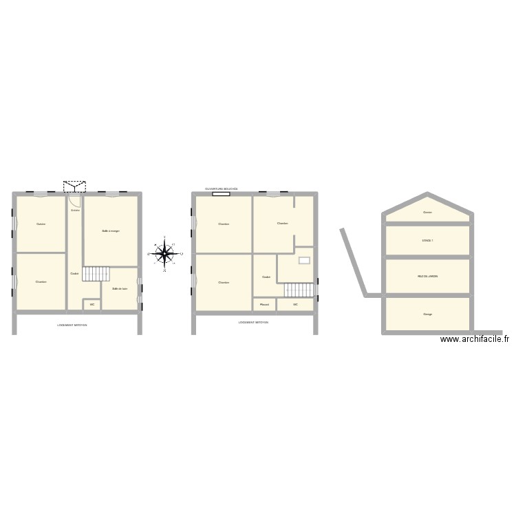 SOUSA DOMINGO TULLE. Plan de 19 pièces et 180 m2