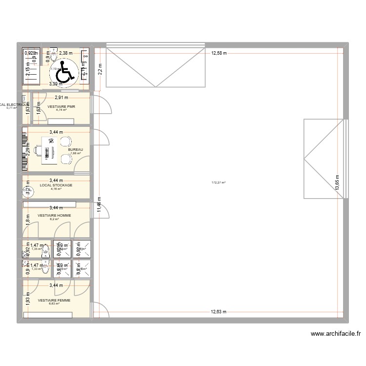 salle sport puget. Plan de 0 pièce et 0 m2