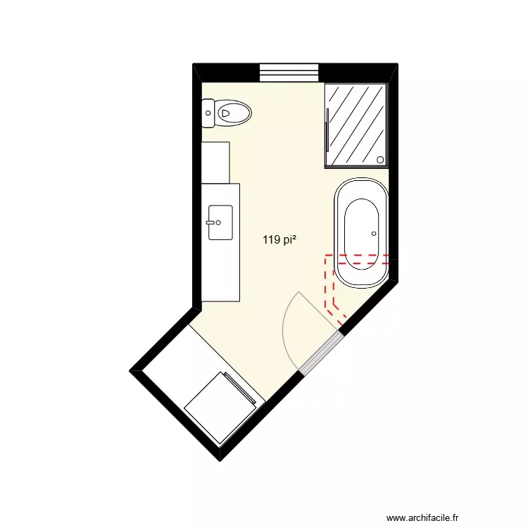 Brassard. Plan de 1 Pièce et 11 m² Brassard. Plan de 1 Pièce et 11 m²
