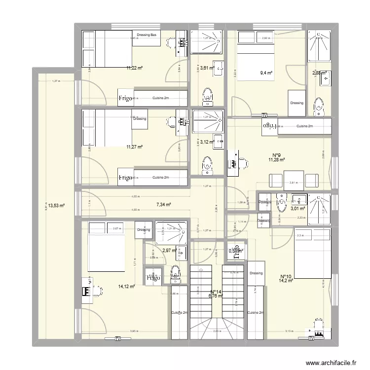 Saint-agne 1er étage Aprés V6. Plan de 15 et 115 m² Saint-agne 1er étage Aprés V6. Plan de 15 et 115 m²