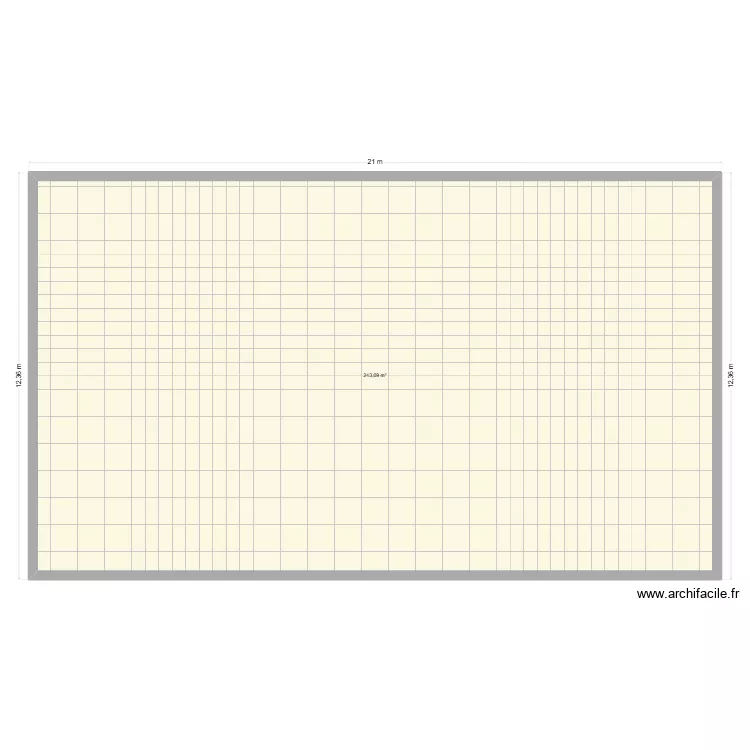 BAT 37 : Vestiaire Sanitaire. Plan de 1  et 243 m²