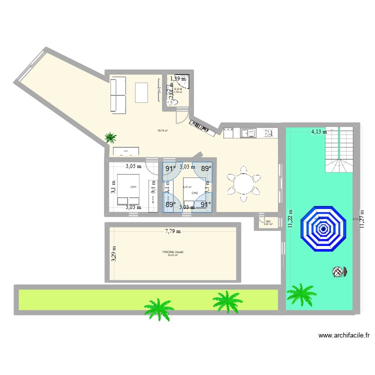 Am&eacute;nagement SS Sol. Plan de 0 pièce et 0 m2