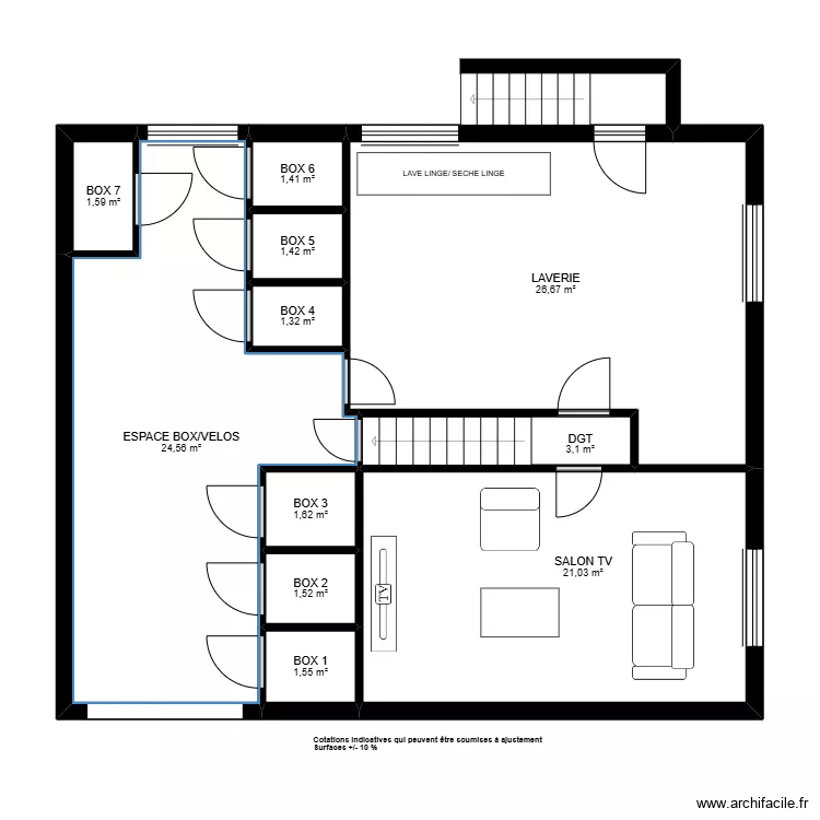 Flamand Rose S/Sol. Plan de 