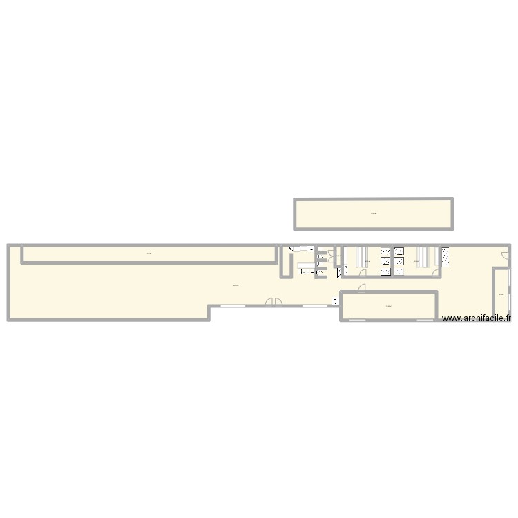 Plan Industriel version 2. Plan de 8 pièces et 522 m2