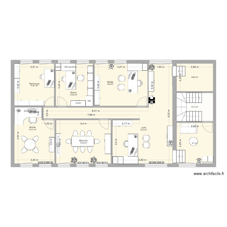 lot 10 projet 4. Plan de 9 pièces et 121 m2