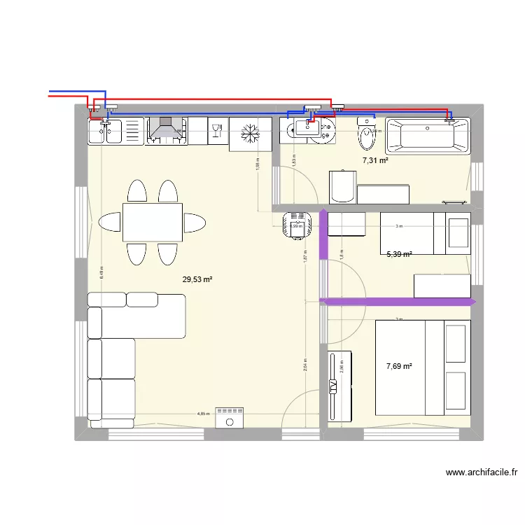 Hutte plomberie. Plan de Hutte plomberie. Plan de