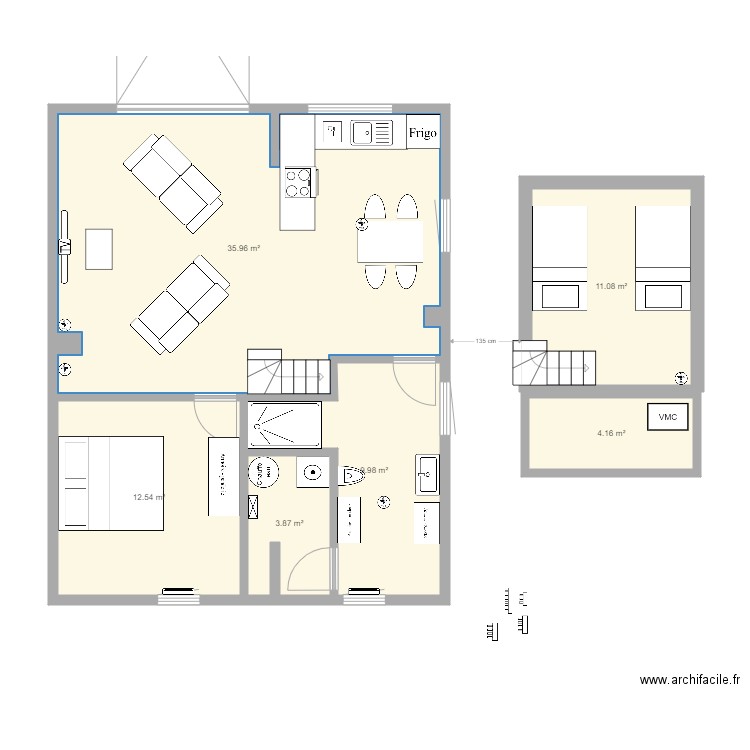 Gites final 14 meuble V3. Plan de 10 pièces et 105 m2