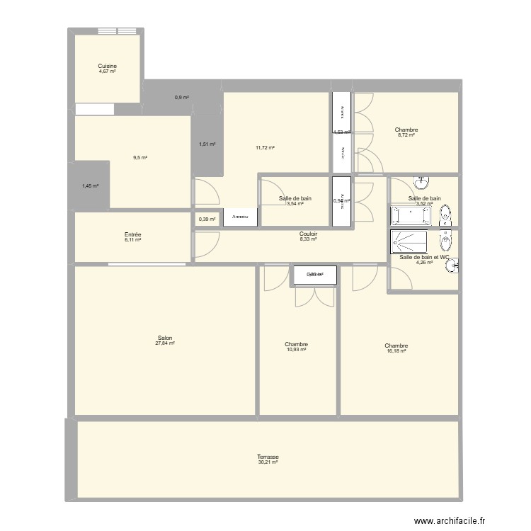 FUENTERRABIA. Plan de 20 pièces et 153 m2