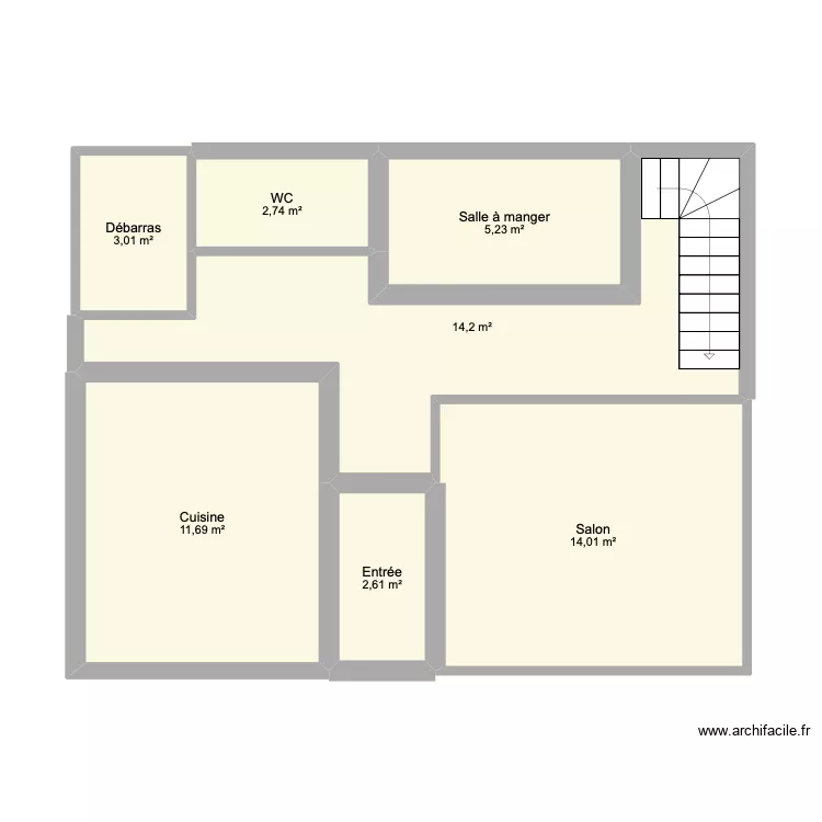 gtvt. Plan de 7  et 53 m²