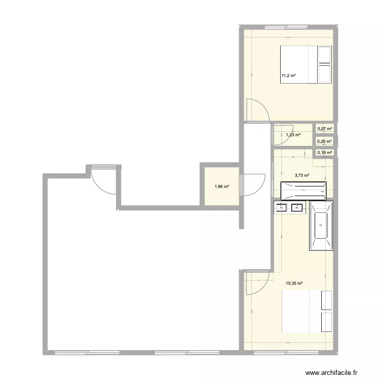 horizons 2. Plan de 8  et 34 m²
