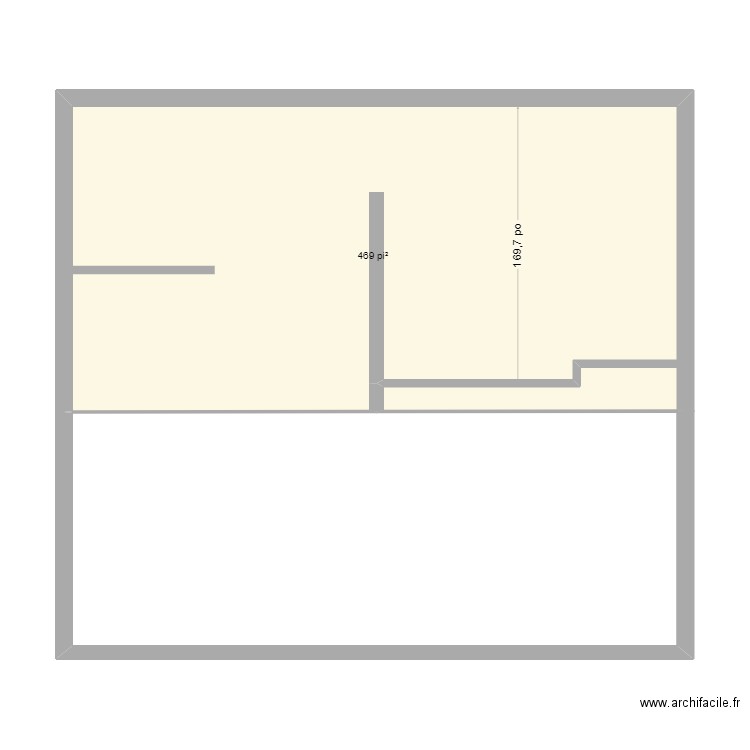 GALLANT . Plan de 1 pièce et 44 m2