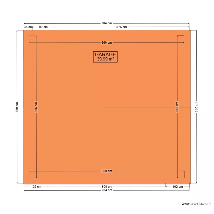 42 Ave de la Corbillière - Vue des façades du garage. Plan de 1 Pièce et 40 m² 42 Ave de la Corbillière - Vue des façades du garage. Plan de 1 Pièce et 40 m²