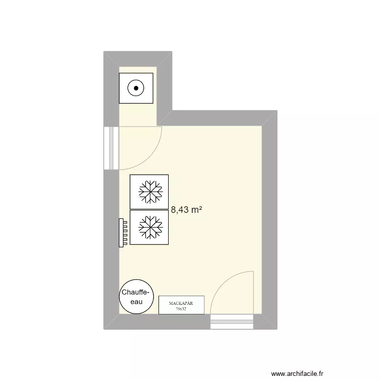 Cellier maison. Plan de 
