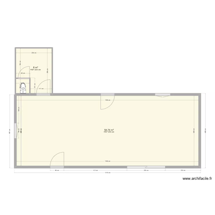 Club house 55m&sup2; Tignet. Plan de 