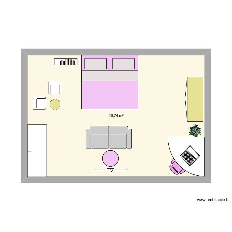 chambre de mariana. Plan de 0 pièce et 0 m2