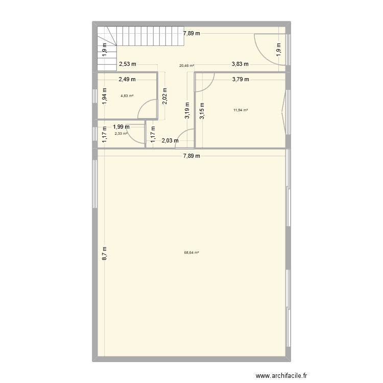 Ploemel. Plan de 7 pièces et 217 m2