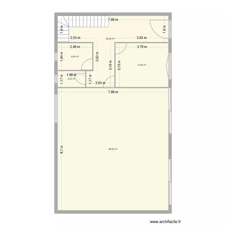 Ploemel. Plan de 7 pièces et 217 m²