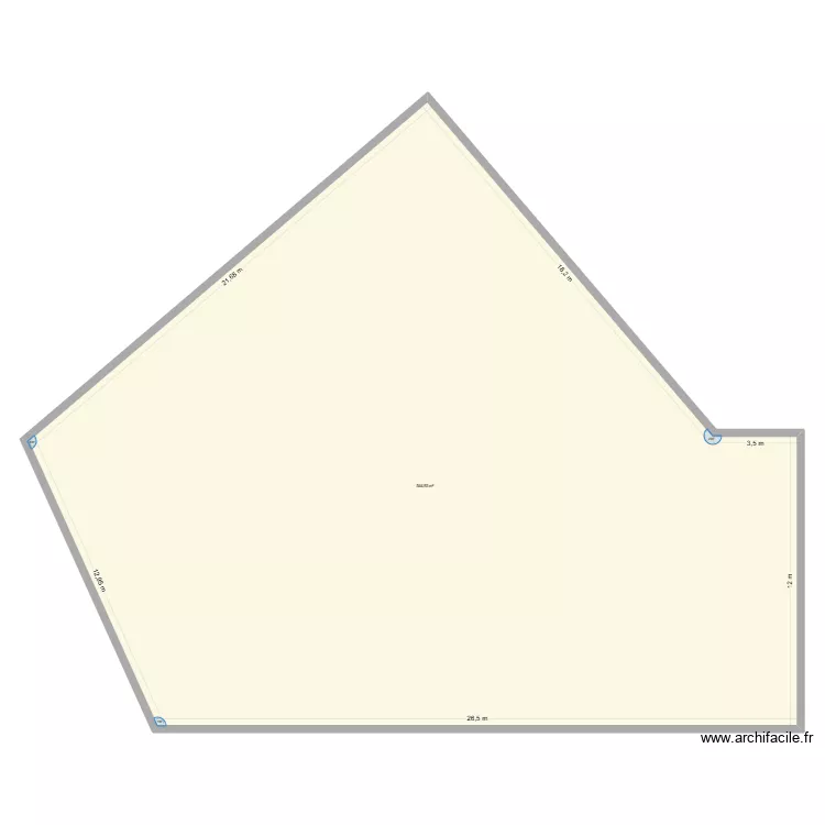 Test1. Plan de 1  et 545 m²