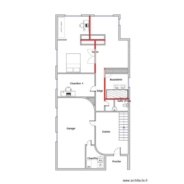niveau 0. Plan de 0 pièce et 0 m2