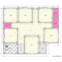 Plan de fondation d\'une maison de 5 piéces