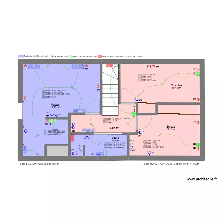 PAM etage Electricit&eacute;. Plan de 