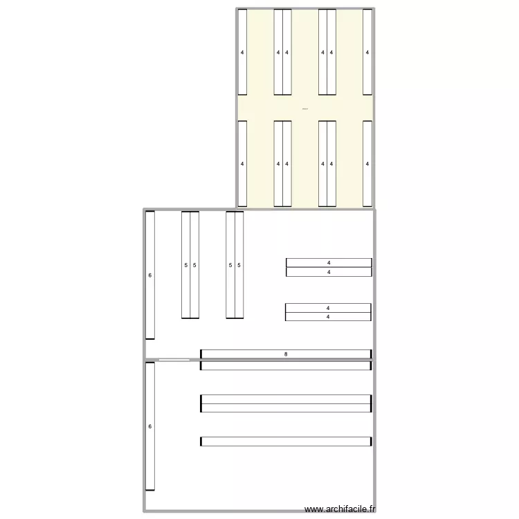 Aubia. Plan de 1 et 446 m² Aubia. Plan de 1 et 446 m²
