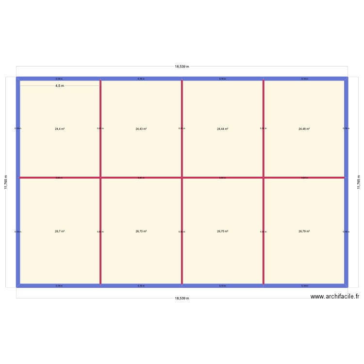 DUVAL. Plan de 8 pièces et 205 m2