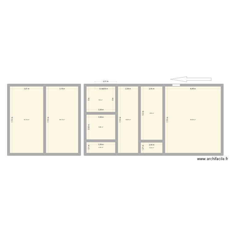 BOUTIQUE. Plan de 9 pièces et 171 m2