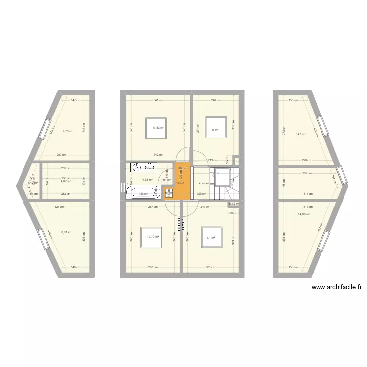 Eva chaumi&egrave;re. Plan de 