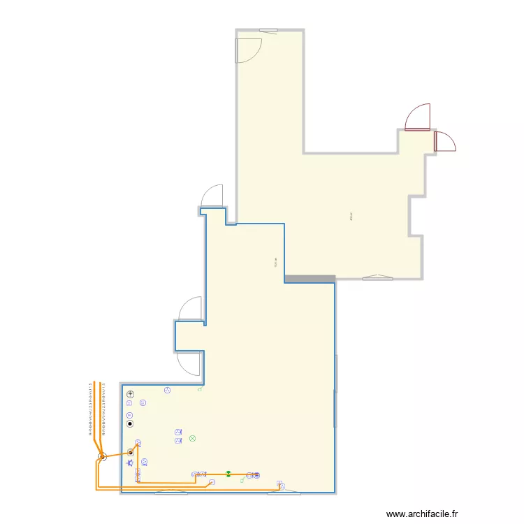 Cuisine Villevieux electricit&eacute;. Plan de 