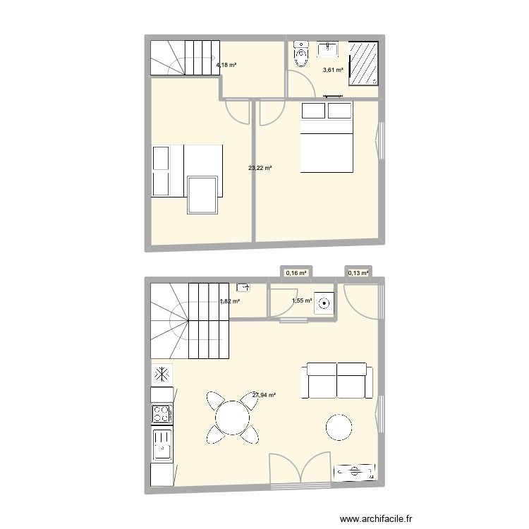 logement 2 La Roche. Plan de 0 pièce et 0 m2