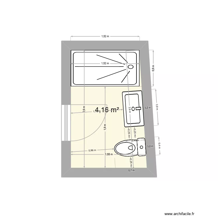 Etaj_baie1. Plan de 1 et 4 m² Etaj_baie1. Plan de 1 et 4 m²