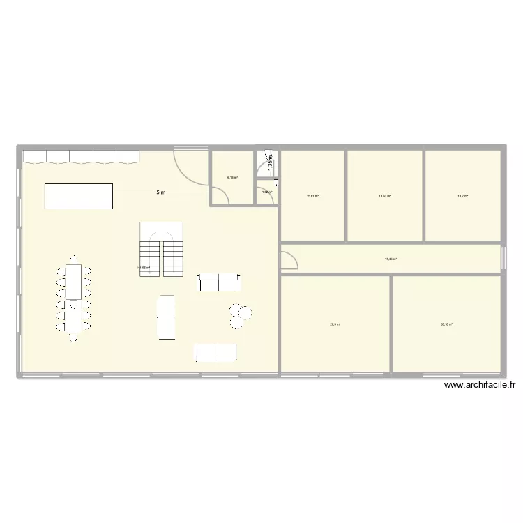 modification 4 m&egrave;tres. Plan de 