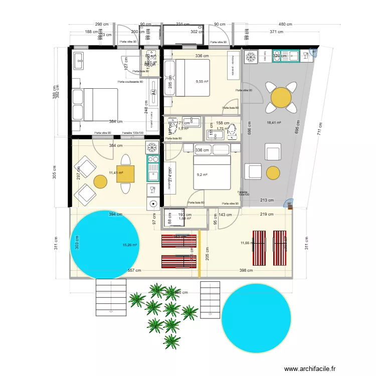 Popotte Steph 16 aout 26. Plan de 10 et 82 m² Popotte Steph 16 aout 26. Plan de 10 et 82 m²